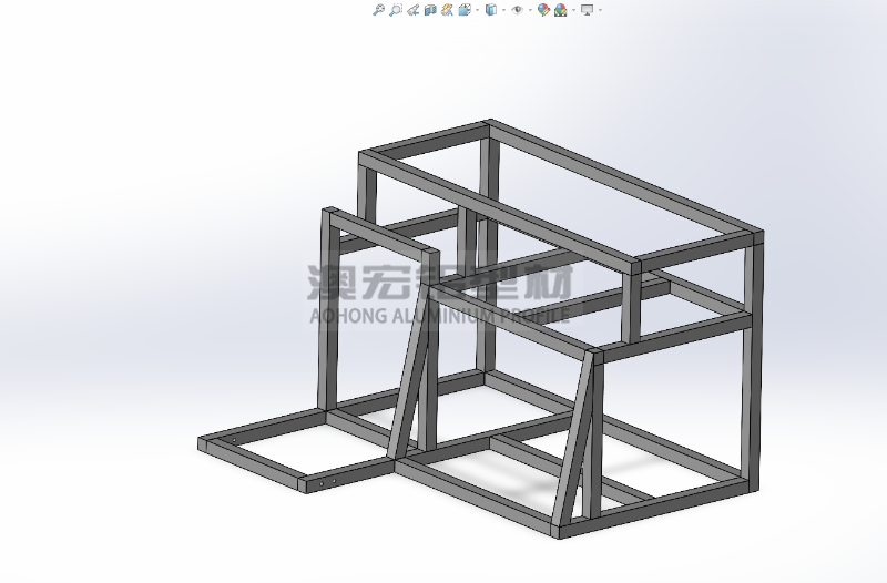 用sw做鋁型材機架